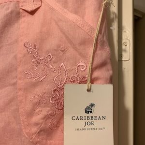Pink linen capris